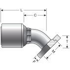 Hydraulic Coupling - Flange Fitting - 56GL-56FLCF45-054