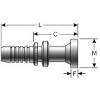 Hydraulic Coupling - Flange Fitting  - GlobalSpiral - 12GS-12FLH