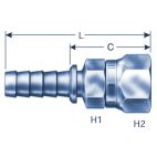 Hydraulic Coupling - Power Crimp - 6-6FJX