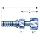 Hydraulic Coupling - Power Crimp - 3C2-6FFORX