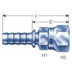 Hydraulic Coupling - Power Crimp - 3C2-6FDLX