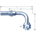 Hydraulic Coupling - Power Crimp - 24C2-24FJX90S