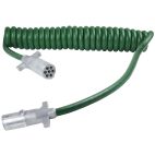 Trailer Connector Coiled Cables / Cord Assy - H/D Truck Ultralink ABS Power Cord 7 GROTE