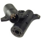 Trailer Wiring Harness Adapter - Tow Vehicle 7 Way RV To 6 Pole - Brake Center GROTE