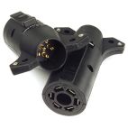 Trailer Wiring Harness Adapter - Tow Vehicle 7 Way RV To 6 Pole - Aux. Center GROTE