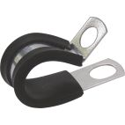 Grote 3/4 in Diameter 3/8 in Hole Rubber Insulated Metal Clamp - Pack of 10