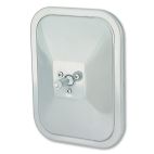 Mirror - Exterior Rear View Rolled Rim w/ Ball Swivel Mount Stainless Steel