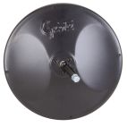 Mirror - Exterior Rear View 8" Round Convex w/ Offset Mount Ball Stud Black Enamel