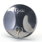 Mirror - Exterior Rear View 8" Round Convex w/ Offset Mount Ball Stud Stainless Steel