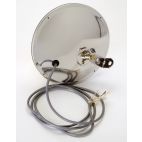 Mirror - Exterior Rear View 8" Round Convex w/ Offset Mount Ball Stud Stainless Steel