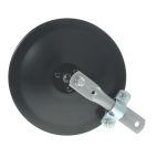 Mirror - Exterior Rear View Round Clamp On Stack & Spot Mirror, 6" Convex Black Enamel