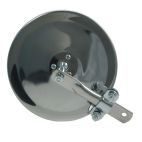 Mirror - Exterior Rear View Round Clamp On Stack & Spot Mirror, 6" Convex Stainless Steel