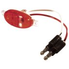 Lamp / Clearance & Marker LED MicroNova, Red With Chrome Bezel Red