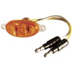 Lamp / Clearance & Marker LED MicroNova , Red With Chrome Bezel Yellow