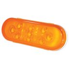 Lamp / Stop, Turn & Tail LED SuperNova Oval Stop/Tail/Turn, Male Pin, 3 Diodes Yellow