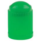 Haltec A-100-VC-8G Green Plastic Dome Valve Cap for Nitrogen/TPMS - 100 Pack