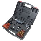 Ingersoll Rand 302BK Right Angle Air Die Grinder Kit, Includes Variety of 2” and 3” Backing Pads, Sanding Disks, Polishing Disks and Case, 0.25 Collet, Burr, 20000 RPM, Rear Exhaust, 0.33 HP
