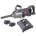 Ingersoll Rand W9691-K2E 20V High-torque 1" Drive Cordless Impact Wrench Kit, 3000 ft-lbs Max Torque, 2 Batteries and Charger, 6" Extended Anvil