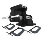 Holding Strong Kit, Black 746 Mechanics Vise and 3-pc 400 Series C-Clamp Set