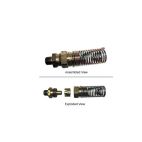 Air Brake Hose Fittings - H/D Truck Rubber (Bulk) Male Connector w/ Spring Guard Haldex