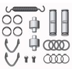 Brake Shoe Spring, Pin & Roller Hardware Kit - H/D Truck Haldex