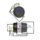 Air Brake Chambers / Spring Type w/ Parking Brake - New - H/D Truck 3030 Gold Seal Combo Haldex