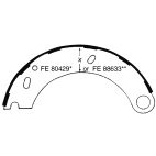 Brake Shoes - Single / Bulk - New - H/D Truck 1308 (458) Haldex (GR) Wagner Steer Axle 20K High Performance Premium Haldex