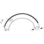 Brake Shoes - Single / Bulk - Remfd - H/D Truck 4311 (E) (HM) (Eaton High Mount) Haldex (GD) Eaton Drive / Trailer Axle - Early Design 23K Standard Organic Haldex