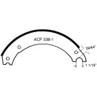 Brake Shoes - Single / Bulk - New - H/D Truck 4551 (X3R) (Offset Web, RH) Haldex (GG) Fruehauf Drive / Trailer Axle - Quick Change (RH) 23K High Performance Premium Haldex