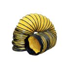 Master Heater PVC Vinyl Coated Polyester Fabric Standard Flexible Ducting - 8 in x 25 ft with Fastening Cuffs
