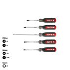 MILWAUKEE TOOL 5pc Cushion-Grip Screwdriver Set