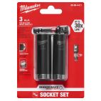MILWAUKEE TOOL 3PC SHOCKWAVE Impact Duty™  3/8" Drive SAE Deep 6 Point Socket Set