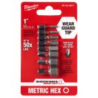 MILWAUKEE TOOL Shockwave 1" METRIC HEX Impact Bit Set 8pc