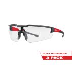 MILWAUKEE TOOL 3PK Safety Glasses - Clear Anti-Scratch Lenses