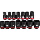 MILWAUKEE TOOL 14PC SHOCKWAVE Impact Duty™  3/8" Drive Metric Standard 6 Point Socket Set