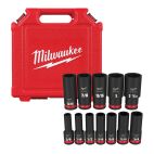 MILWAUKEE TOOL 12PCSHOCKWAVE Impact Duty™ 1/2" Drive SAE Deep 6 Point Socket Set