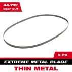 MILWAUKEE TOOL Extreme Thin Metal Deep Cut Band Saw Blade 3PK