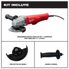 MILWAUKEE TOOL 11 Amp Corded 4-1/2 in. Small Angle Grinder Paddle Lock-On
