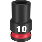 MILWAUKEE TOOL SHOCKWAVE Impact Duty™  3/8"Drive 10MM Standard 6 Point Socket