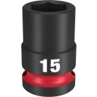 MILWAUKEE TOOL SHOCKWAVE Impact Duty™  1/2"Drive 15MM Standard 6 Point Socket