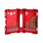 MILWAUKEE TOOL 15 PC SHOCKWAVE™ RED HELIX™ Titanium Drill Bit Set