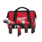 MILWAUKEE TOOL M12™ Cordless LITHIUM-ION 4 Tool Combo Kit