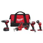 MILWAUKEE TOOL M18™ Cordless LITHIUM-ION 4-Tool Combo Kit