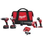 MILWAUKEE TOOL M18™ Cordless LITHIUM-ION 4-Tool Combo Kit