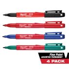MILWAUKEE TOOL 4PK INKZALL™ Color Fine Point Marker