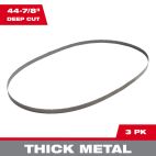 MILWAUKEE TOOL 10 TPI Standard Deep Cut Portable Band Saw Blade 3PK