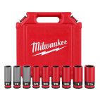 MILWAUKEE TOOL SHOCKWAVE Impact Duty™ 1/2 Drive SAE & Metric 9PC Lug Nut Wheel Socket Set