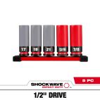 MILWAUKEE TOOL SHOCKWAVE Impact Duty™ 1/2 Drive SAE & Metric 5PC Lug Nut Wheel Socket Set