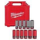 MILWAUKEE TOOL SHOCKWAVE Impact Duty™ 1/2 Drive SAE & Metric 11PC Lug Nut Wheel Socket Set