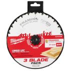 MILWAUKEE TOOL 7-1/4" 24T Framing Circular Saw Blade 3PK